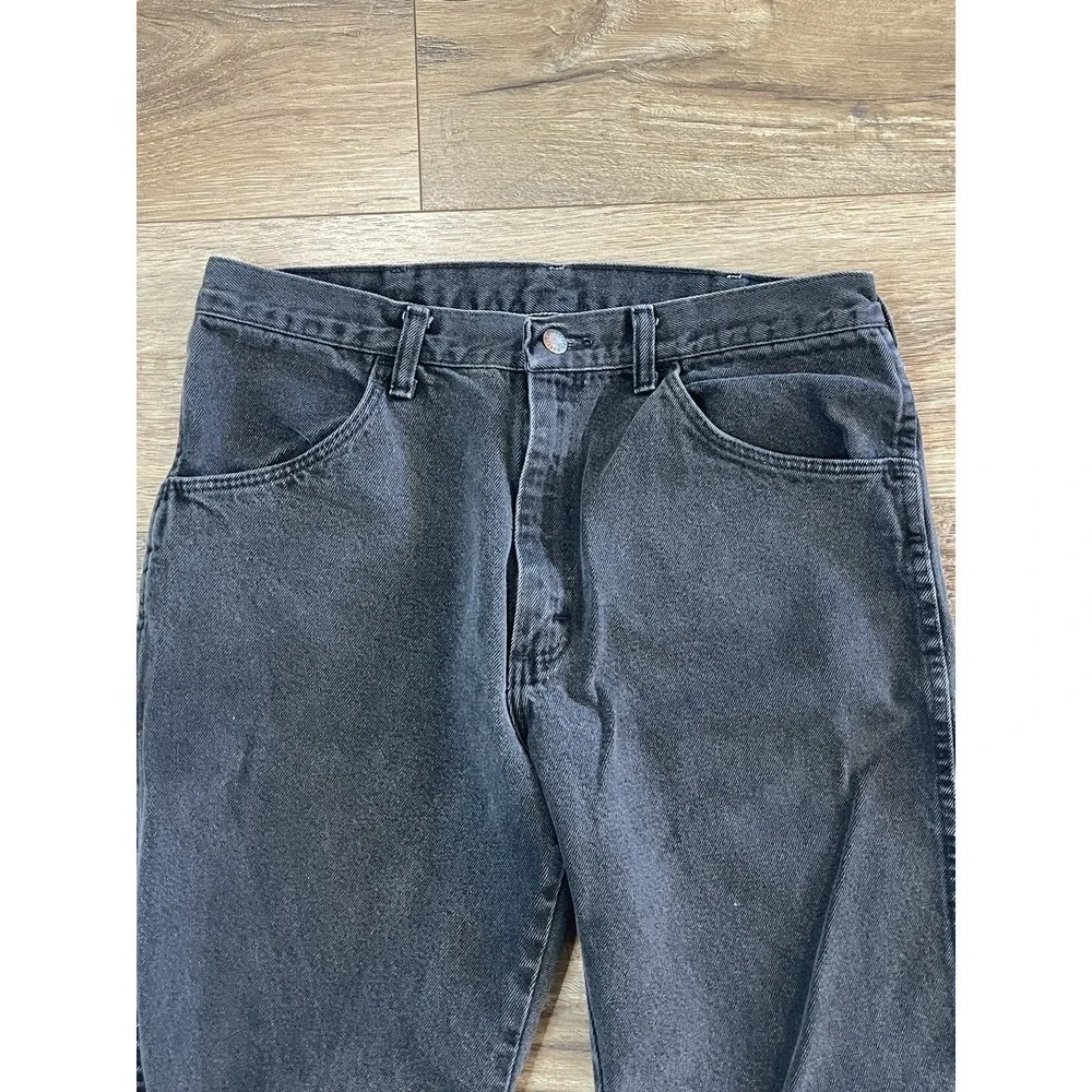 Vintage Rustler Jeans Mens 34x30 Black Regular‎ Fit Cotton Denim Straight Leg
